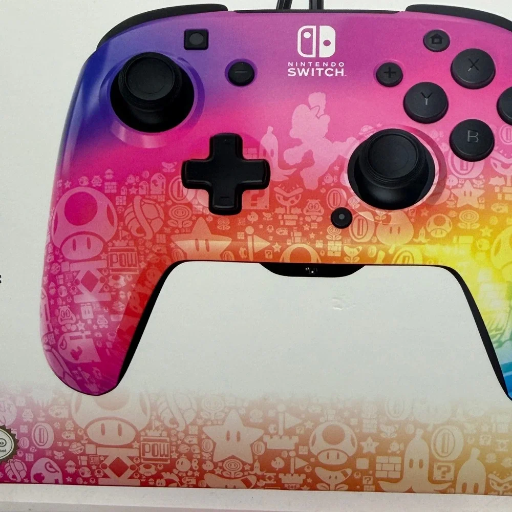 PDP REMATCH Wired Controller Nintendo Switch Star Spectrum Rainbow Super Mario